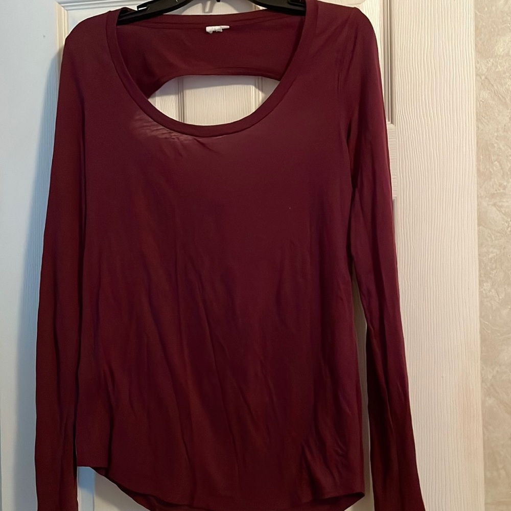 Burgundy cut out back